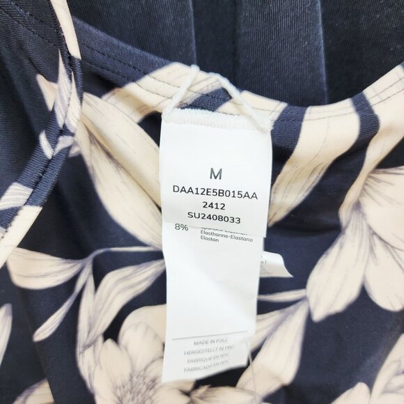 Cupshe Womens Black Beige Floral Ruffle One-Piece Swimsuit Open Back Design SZ M - Picture 2 of 6